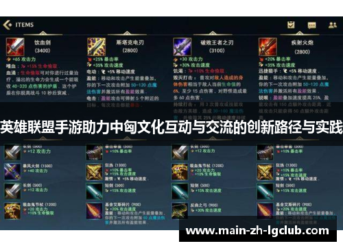 英雄联盟手游助力中匈文化互动与交流的创新路径与实践