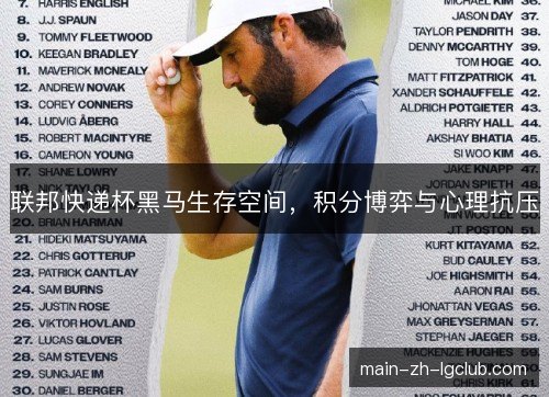 联邦快递杯黑马生存空间，积分博弈与心理抗压